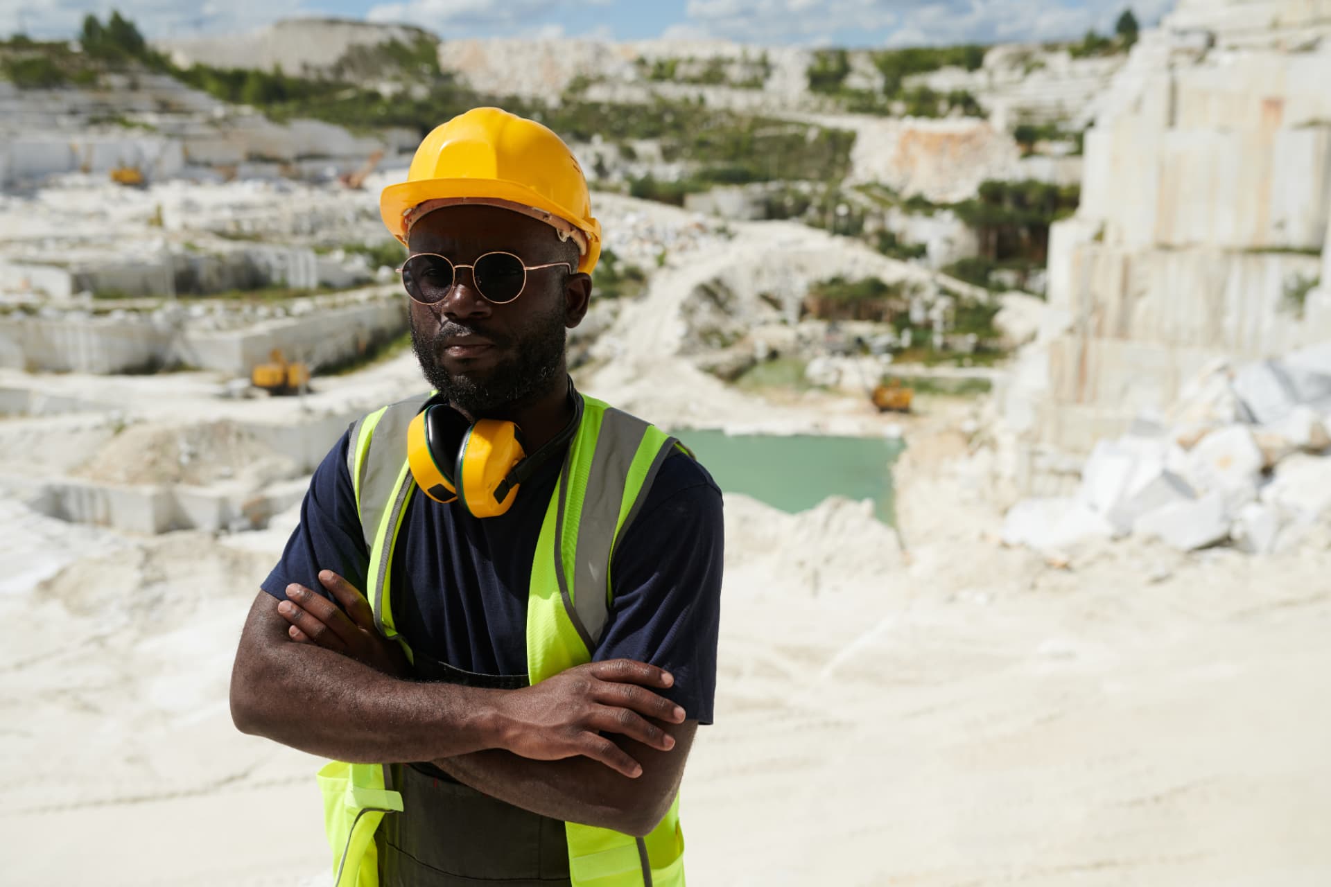 SSP Mining site supervisor at a Tanzanian quarry